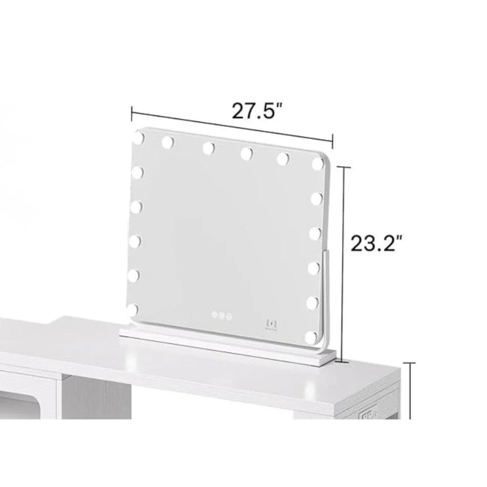 Hollywood Style Vanity Mirror w/ Lights, Touch Control, USB-C, & USB Ports
